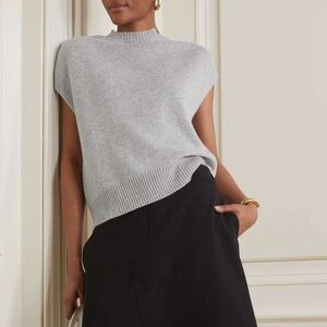 Loulou Studio Sagar short sleeve sweater in grey